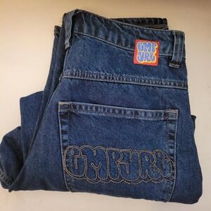 Empyre Ultra Loose Fit Evening Dark Blue Jeans Men's Size 30x27 Skate Grunge Y2K